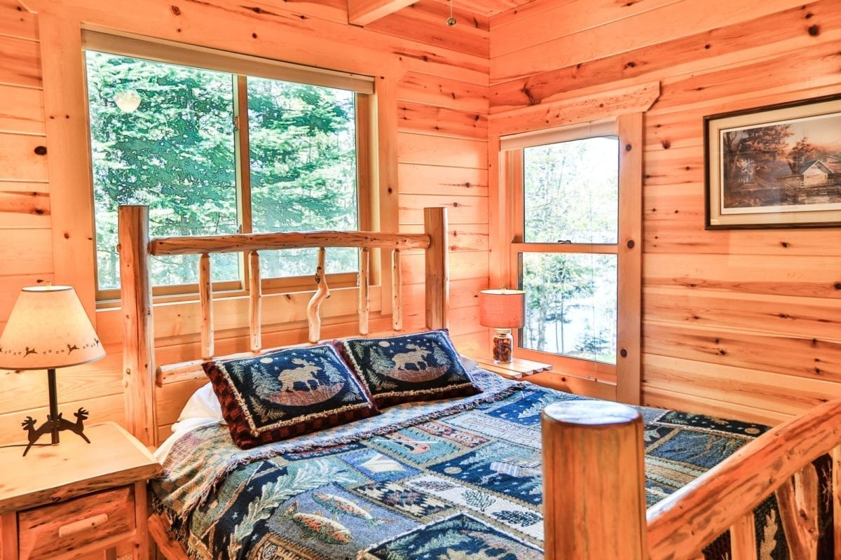 Yellowstone Lodge bedroom.