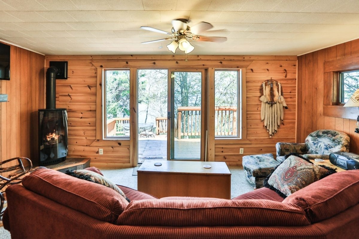 Muskie cabin living room.