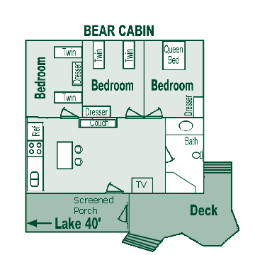 Bear cabin floor plan