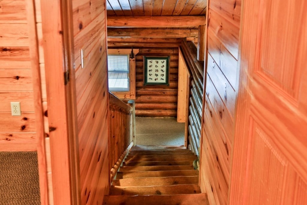 Firestone Log Lodge stairwell.