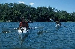Kayakers on Lake Kabetogama.