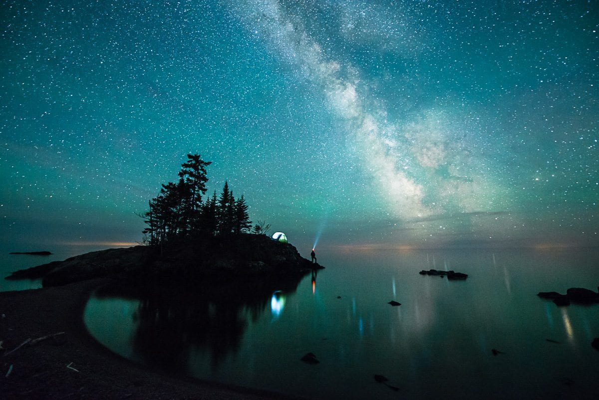 The Milky Way over Lake Superior