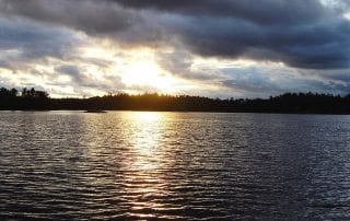 Sunset on the Lake Wallpaper