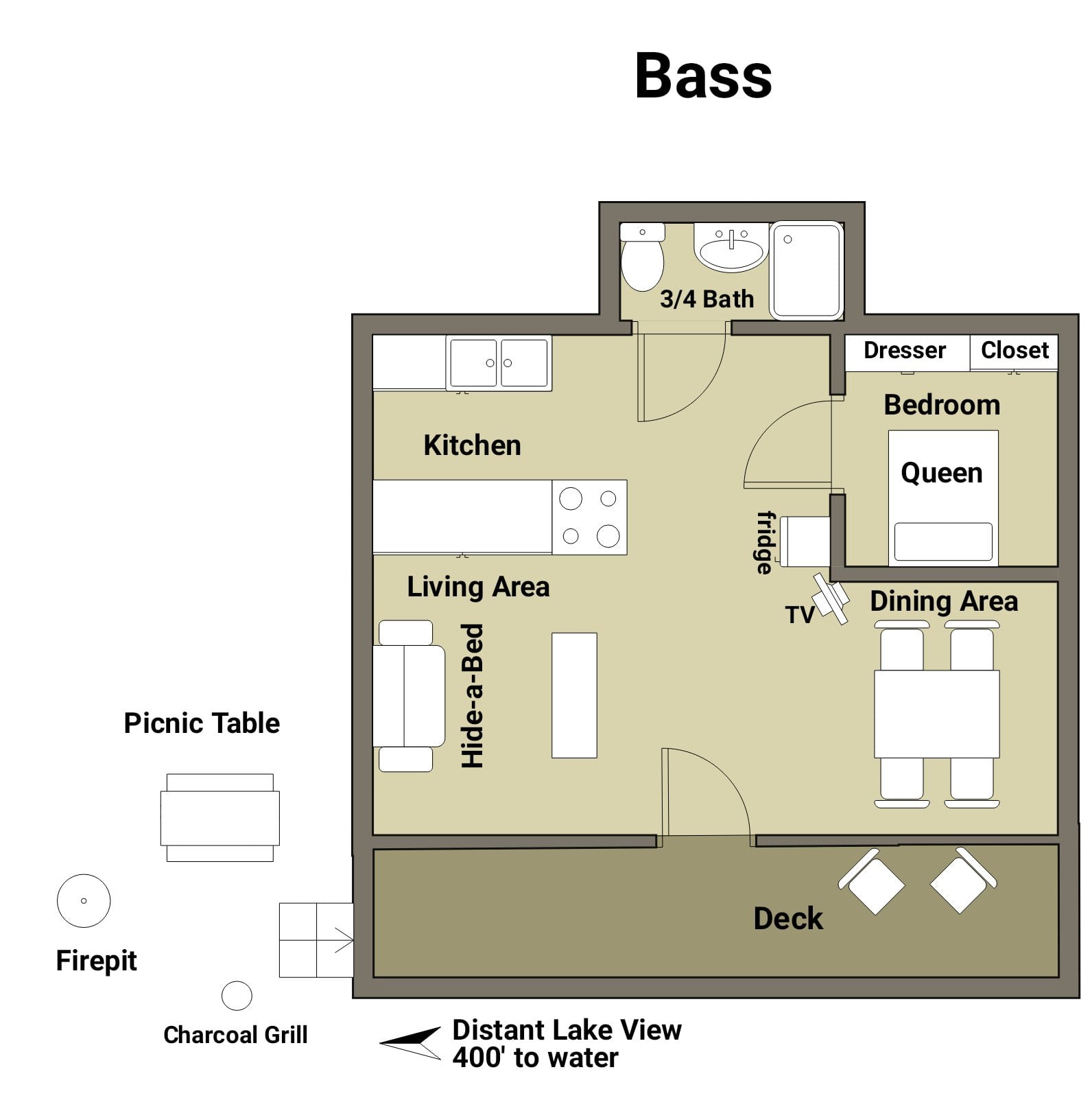 Bass Cabin Floor plan