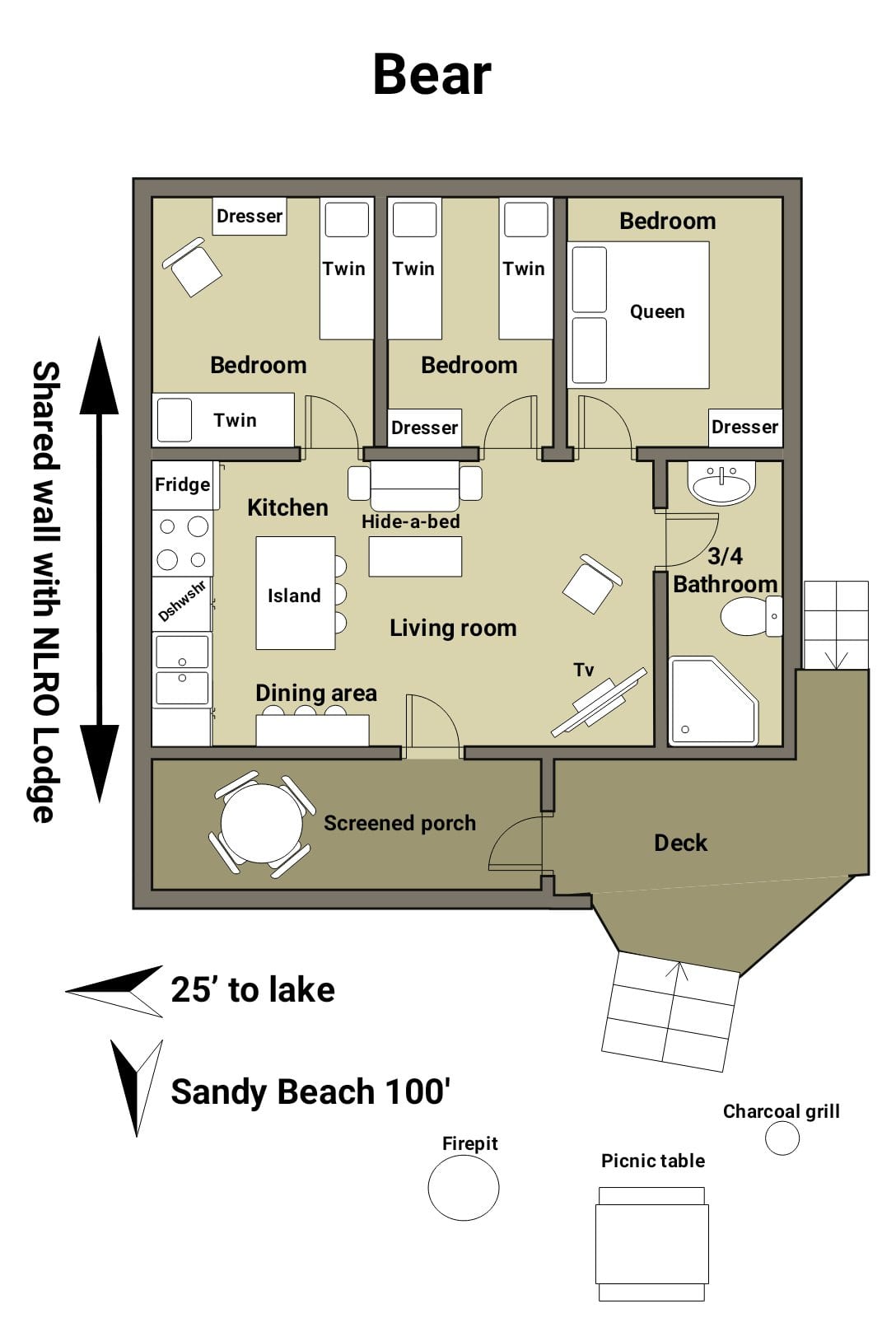 Bear Cabin floor plan