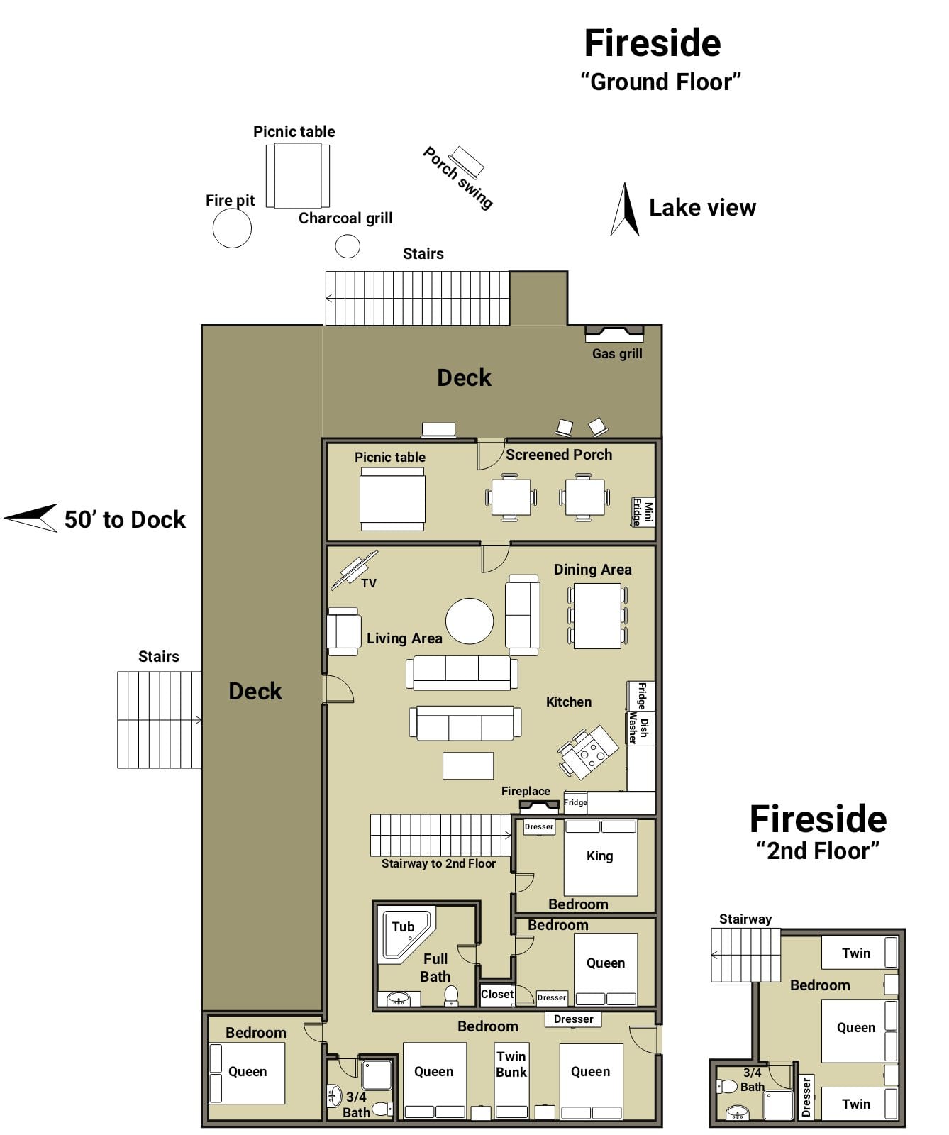 Fireside Cabin Floor plan