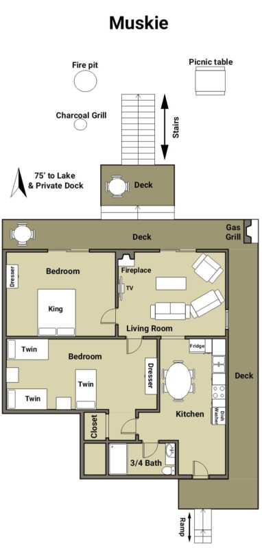 Muskie Cabin floorplan