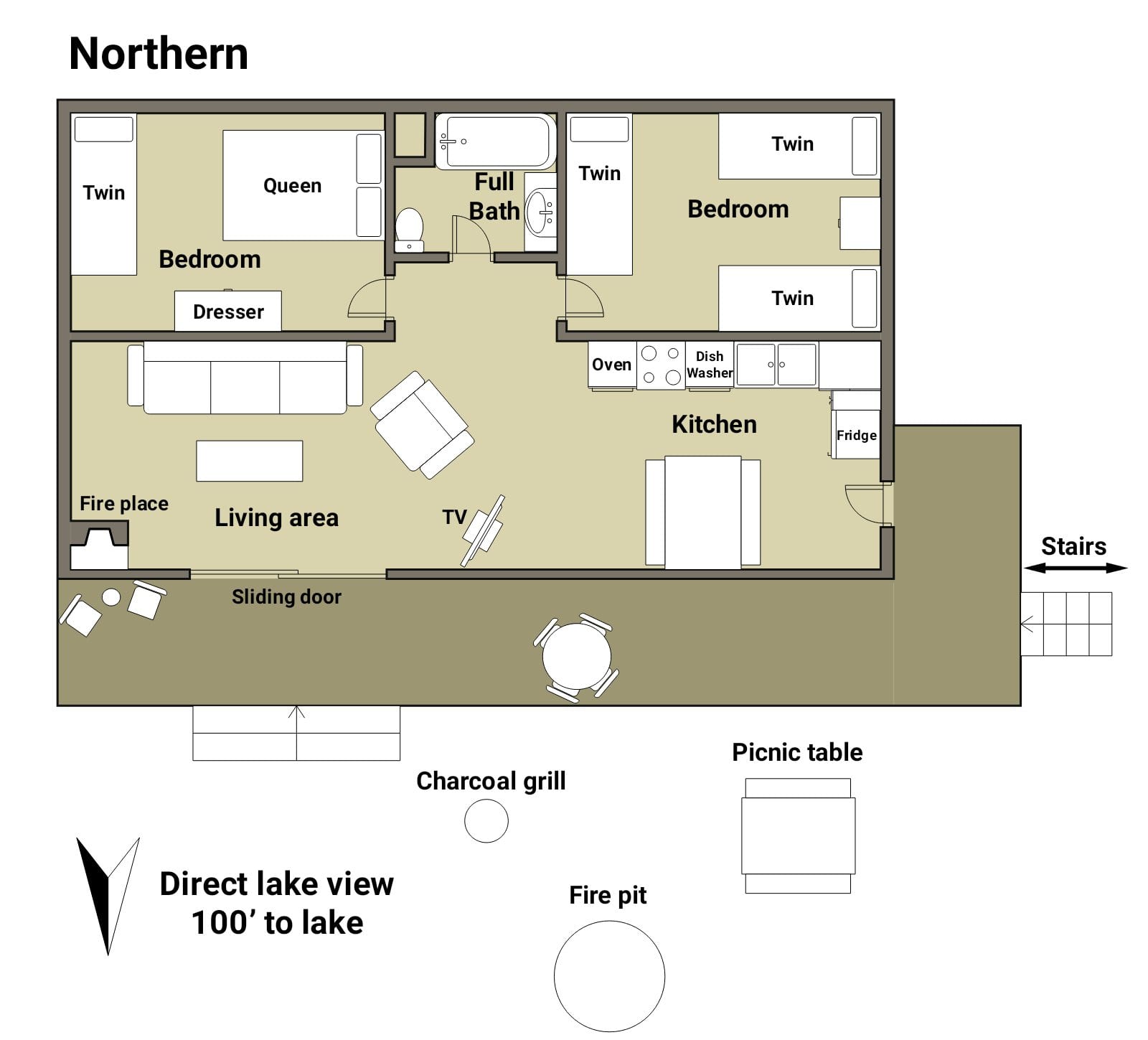 Northern Cabin floor plan.