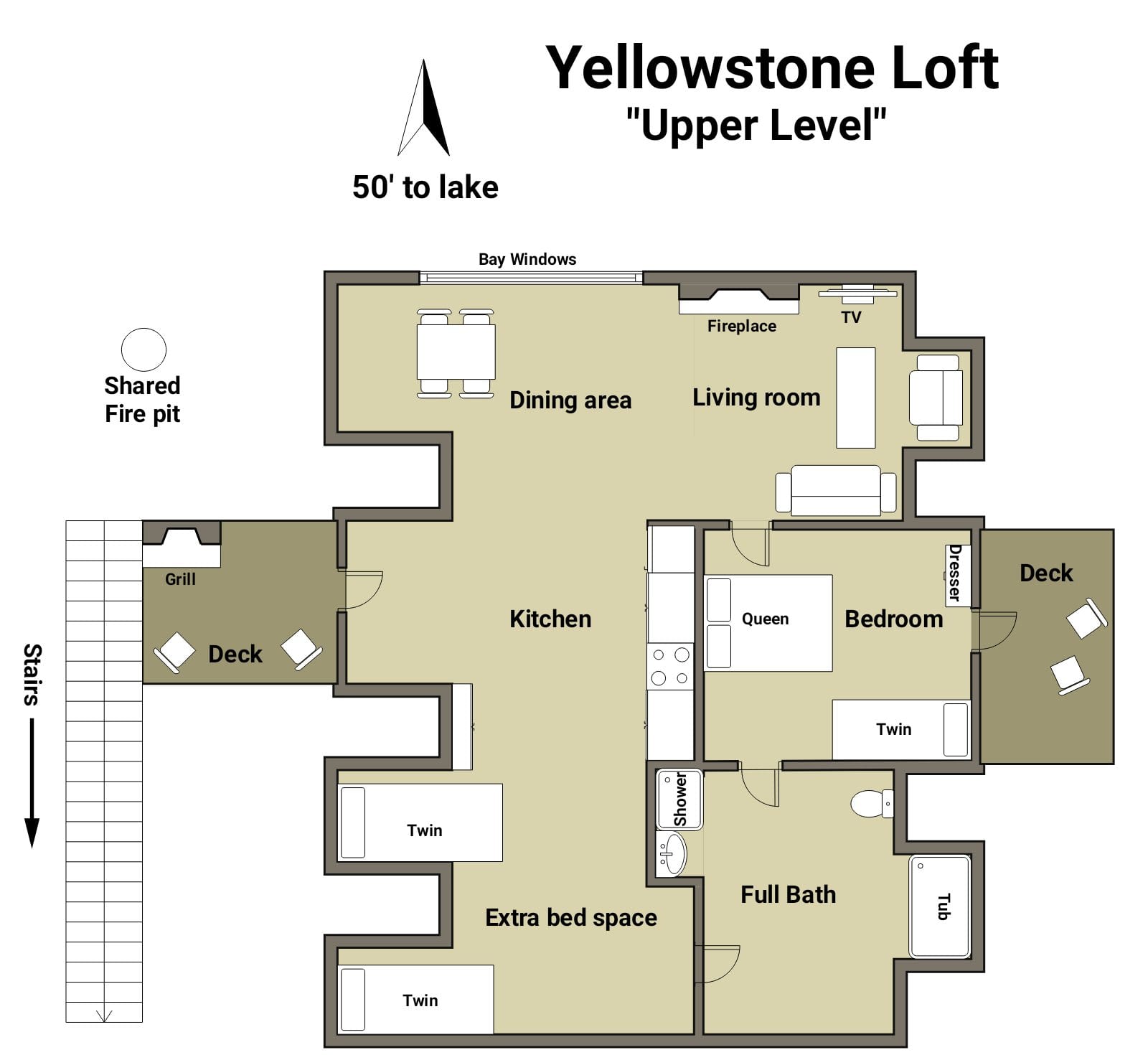 Yellowstone Upper level Floor Plan